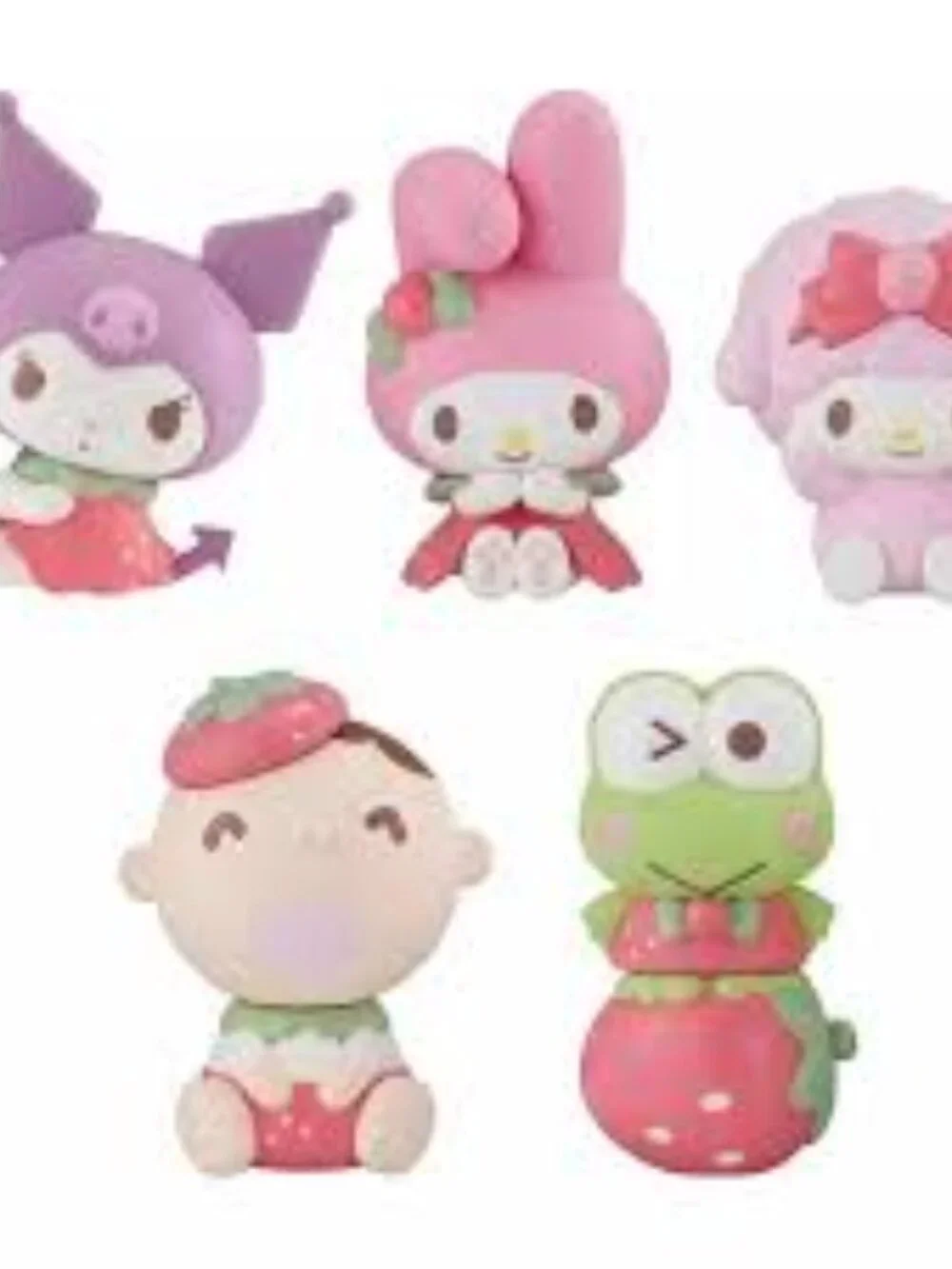 Sanrio Strawberry Kuromi My Melody Keroppi My Piano Minna No Tabo Figure Set
